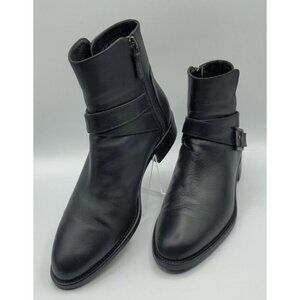Aquatalia Nellie Ankle Boot 8 M Waterproof Black Calf Leather Made In Italy $495